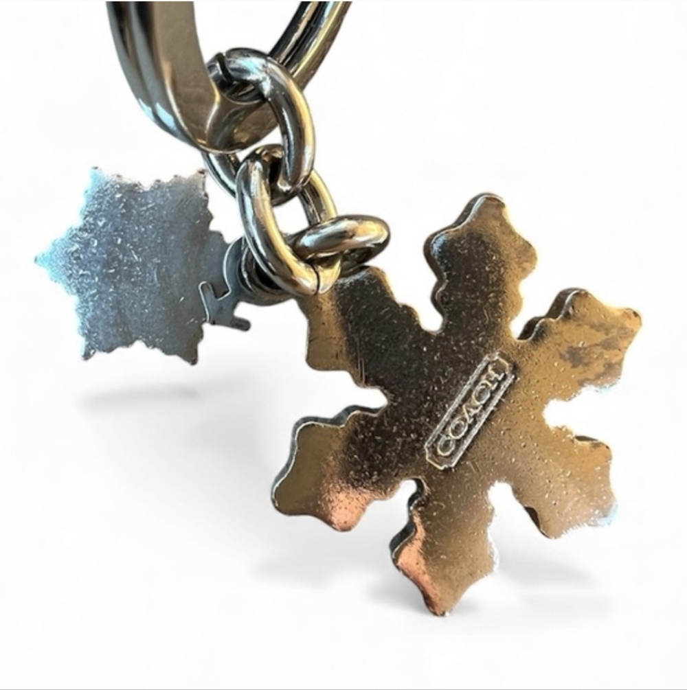 Coach-Silver Snowflake Keychain - Picture 2 of 2